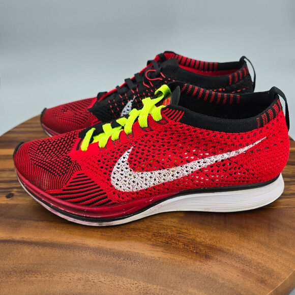 Nike Flyknit Racer Shoes Men\'s 7 University Red Black Running Athletic Sneakers main image 8